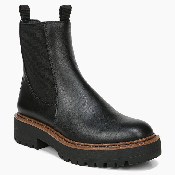 Sam Edelman Laguna Lug-Sole Leather Combat Boots - Picture 1 of 9
